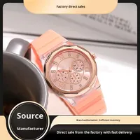Reloj de Cuarzo NYY para Mujer con Correa de Silicona Colorida, Estilo Deportivo Casual con Caja Transparente, Varios Colores Disponibles