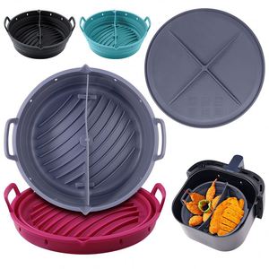 Non Stick Food Safe Reusable Airfryer Silicone Pot Baking Molds Pan Kitchen Cooking Tools Air Fryer Silicone Liners for Airfryer - Product Image 4