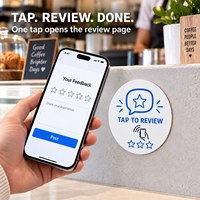 Autocollant NFC rond personnalisé pour avis clients, étiquette intelligente sans contact avec logo pour la collecte de commentaires clients