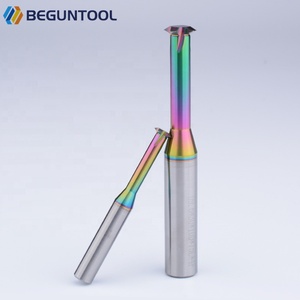 CNC 60 Độ Răng Đơn DLC Bảy Màu Nhôm Số Liệu Sáo Đơn Rắn Cacbua Chủ Đề Phay Cắt Công Cụ Phay - Product Image 2