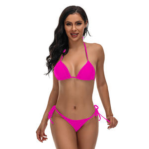 Populaire Sexy Split Micro <span class=keywords><strong>Mini</strong></span> Bikini Maillot De Bain Avec Bretelles Et Halter Neck Triangle <span class=keywords><strong>String</strong></span> Bikini Maillots De Bain - Product Image 2