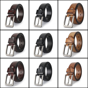 Cinturón de Cuero Genuino de Grano Completo para Hombre, Hecho a Mano, Casual, con Hebilla de Pasador, de Piel de Vacuno para Jóvenes Adultos - Product Image 2