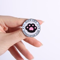 Pin Kerah Logam Kustom Grosir, Lencana Enamel Cakar Kucing Lucu Kawaii, Aksesoris Pakaian Personalisasi, Pin Kancing