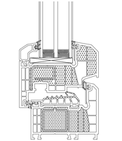 Économies d'énergie haute performance avec des fenêtres passives de 90mm Fenêtre à battant en verre Upvc écologique
