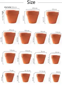 New Type Of Terracotta Flower Pots Indoor And Outdoor Ceramic Flower Pots Drainage Holes