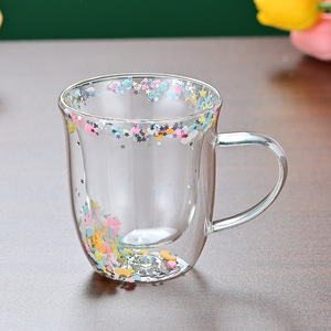 แก้วกาแฟสองชั้นลาย<span class=keywords><strong>ดอกไม้</strong></span>แห้งพร้อมดอกไม้แห้งตกแต่งผนัง ขายส่ง - Product Image 2
