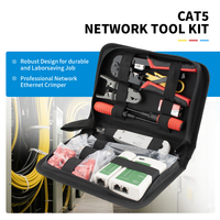 Kit d'outils de réparation de réseau LAN UTP, dénudeur de fils et tournevis avec testeur LAN pour technicien en réseau