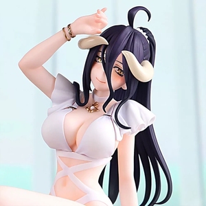 Bl Hoge Kwaliteit Opperheren Anime Figuur <span class=keywords><strong>Sexy</strong></span> Meisje Albedo Figuur 15Cm Model Pvc Figuren Voor Decoratie Anime Speelgoed