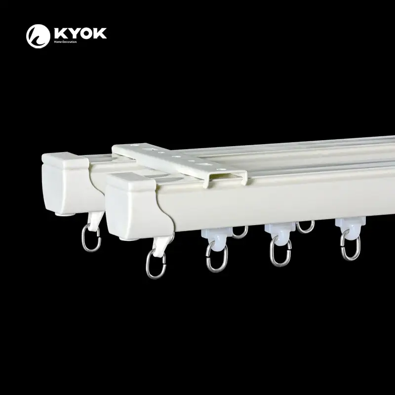KYOK Vente en gros Rail de rideaux silencieux en aluminium de haute qualité Rail de rideaux de plafond