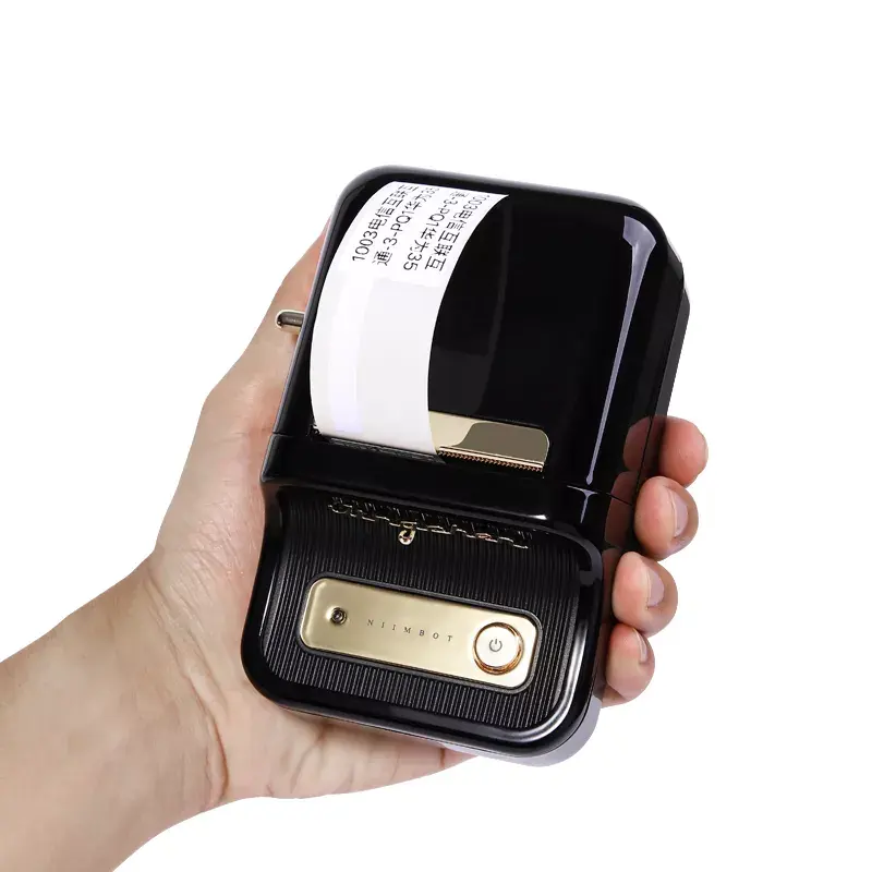 Mini-imprimante thermique d'étiquettes de bijoux, codes-barres, pour bagues, montres et lunettes, noir et blanc, 50mm(max)