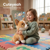 Jouet en peluche électrique interactif intelligent en polyester Cuteyeah AI Corgi pour la matinée et la routine des garderies, vente en gros en vrac