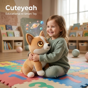 Jouet en peluche électrique interactif intelligent en polyester Cuteyeah AI Corgi pour la matinée et la routine des garderies, vente en gros en vrac - Product Image 1