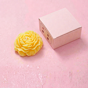 Elegant Peony Flower Soy Wax <b>Candle</b> Handmade Eco-Friendly Scented Ornament for Father's Day & Diwali Celebrations Romantic Gift - Product Image 1