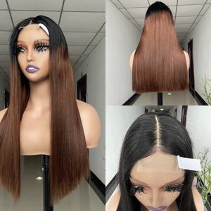 باروكات أمامية شفافة عالية الدقة بالجملة، شعر برازيلي طويل وناعم، خط شعر طبيعي 2×6، خصلات مضيئة، شعر ريمي للنساء ذوات البشرة السمراء - Product Image 4