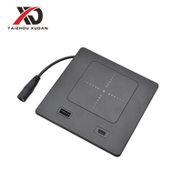 Chargeur sans fil XUDAN Safe à 8 couches de protection pour meubles, 18W QC 3.0, pour bureaux et tables de restaurant