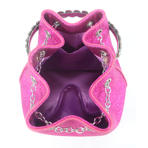 Bolso de Noche Tipo Cubo con Borlas de Diamantes Rosados de Lujo Personalizado, Bolso Tipo Cubo con Decoración de Cadena para Mujer - Product Image 6