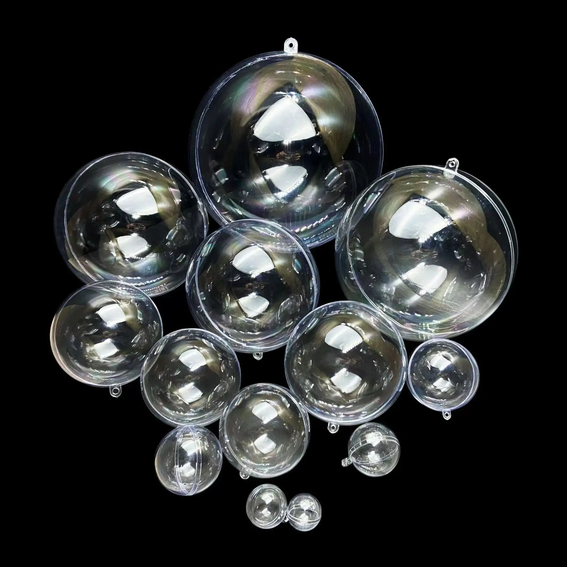 Прозрачные пластиковые шарики разных размеров, открывающиеся пополам, прозрачные акриловые полусферные шарики и Глобус