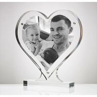 Cadre photo magnétique en acrylique transparent en forme de cœur personnalisé avec certification CE, design classique et moderne, respectueux de l'environnement