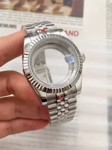 Boîtier arrière transparent en acier inoxydable de 36/39mm Ensemble de bracelets de montre pour hommes Kits de modification de montre pour mouvement NH35 NH36