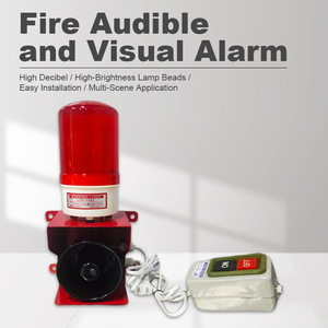 Alarma de Incendio con Luz y Sonido de 120dB, Sirena Estroboscópica, Dispositivo de Advertencia de Incendio para Uso en Interiores y Exteriores, Venta al por Mayor para Fábricas y Talleres, Seguridad contra Incendios - Product Image 3