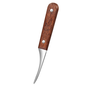 Stainless Steel Shrimp Deveining Knife Set With Wooden Handle And Red Scissors For Kitchen Seafood Preparation - Product Image 5