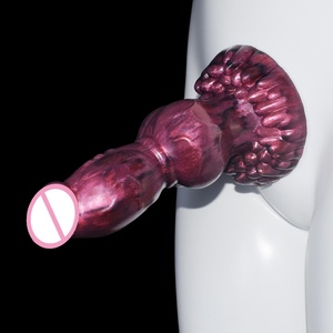 NNSX Internal Glow Dark Spirits Color Animal Dog Big Knot <b>Dildo</b> With Suction Cup Sex Toy for Women Adult Fantasy Sex Anal Plug - Product Image 3