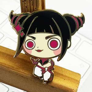 Pin de Solapa Esmaltado con Diseño de Chica Anime Japonesa Adorable, Chapado en Oro, Metal Esmaltado Duro con Serigrafía - ¡Gran Venta! - Product Image 5