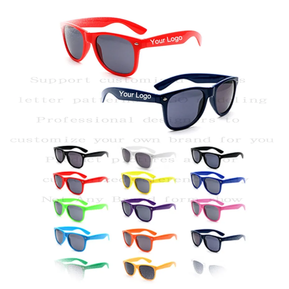 Óculos de sol polarizados personalizados para homens, óculos de sol unissex de plástico unissex, óculos de sol retrô baratos e luxuosos para homens e mulheres