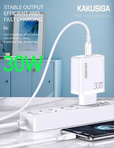KSC-1673 <span class=keywords><strong>Fuke</strong></span> ชุดที่ชาร์จขนาดใหญ่เอาท์พุทที่มีเสถียรภาพรวดเร็วปลั๊ก EU PD30W + QC3.0หน่วงการติดไฟขนาดใหญ่2025ผลิตภัณฑ์ - Product Image 3