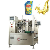 Machine de remplissage automatique rotative pour huile alimentaire liquide en Doypack à bec verseur, 1L et 2L