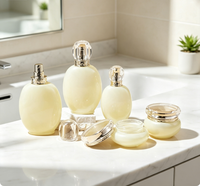 Lot de Bouteilles en Verre Vides avec Bouchon en Cristal 60-120ml + Distributeurs de Lotion/Crème 30-50g pour Emballage Cosmétique – Vente en Gros