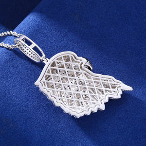Pendentifs de mode, breloques en argent sterling 925, diamant moissanite VVS, pendentif aigle <span class=keywords><strong>blanc</strong></span> américain étincelant pour <span class=keywords><strong>rappeur</strong></span> homme - Product Image 2