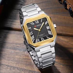 CURREN Orologi al Quarzo da <span class=keywords><strong>Uomo</strong></span> dal Design Casual, Orologi da Polso Maschili in Acciaio Inossidabile alla Moda, Orologio Quadrato da <span class=keywords><strong>Uomo</strong></span> per Affari, Relogio Masculino 8482 - Product Image 3