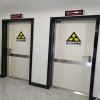 Porte coulissante anti-rayonnement en acier inoxydable, finition moderne, bien scellée, pour salles d'imagerie médicale et salles d'opération des hôpitaux