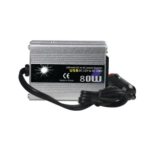 محول مثبت معدل 80 وات 160 وات 200 وات 300 وات محول مركبة عالي التوتر DC12V إلى AC220V