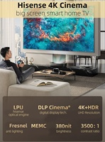 Projecteur laser DLP Hisense L5G 120 pouces 380NIT 4K UHD UST Smart Home avec mise au point automatique Android MEMC Beamer