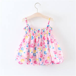 Vestido de Verano con Flecos y Diseño de Dibujos Animados Inflables para Niñas, Ropa Infantil de Boutique al por Mayor - Product Image 2