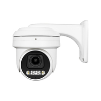 Caméra IP PTZ tourelle PoE extérieure 4K 8MP 5X conforme NDAA, avec projecteur et sirène de dissuasion active, détection IA, vision nocturne couleur, audio bidirectionnel