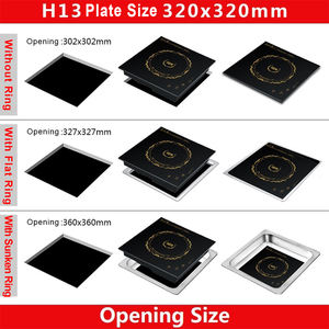 Cuisinière électrique commerciale AOPA H13 110V, plaque <span class=keywords><strong>de</strong></span> <span class=keywords><strong>cuisson</strong></span> à induction encastrée en cristal noir pour usage extérieur et en restaurant - Product Image 3