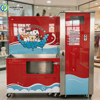 Système multifonctionnel Step Pet pour le rinçage et le séchage des animaux de compagnie, avec services de nettoyage et de séchage à l'air, machine à laver les animaux