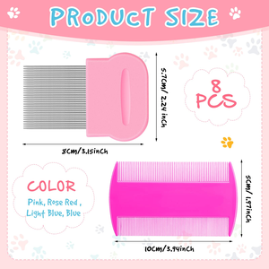 Factory Direct Sale Stainless Steel <b>Pet</b> Hair Comb <b>Brush</b> for Caring for Dogs Lice Comb for Removing Fleas and Nits Comb - Product Image 2
