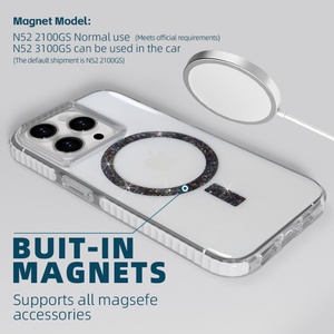 Coques de téléphone magnétiques souples en TPU transparent avec paillettes à l'arrière, tendance, pour iPhone 11 Pro Max, fabriquées par des fabricants de source - Product Image 5