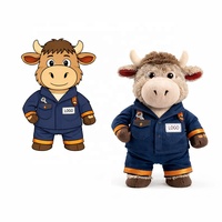 Peluche personnalisée en forme de vache pour la remise des diplômes, jouet en peluche sur mesure, cadeau de remise des diplômes, souvenir scolaire, poupée en peluche personnalisée OEM