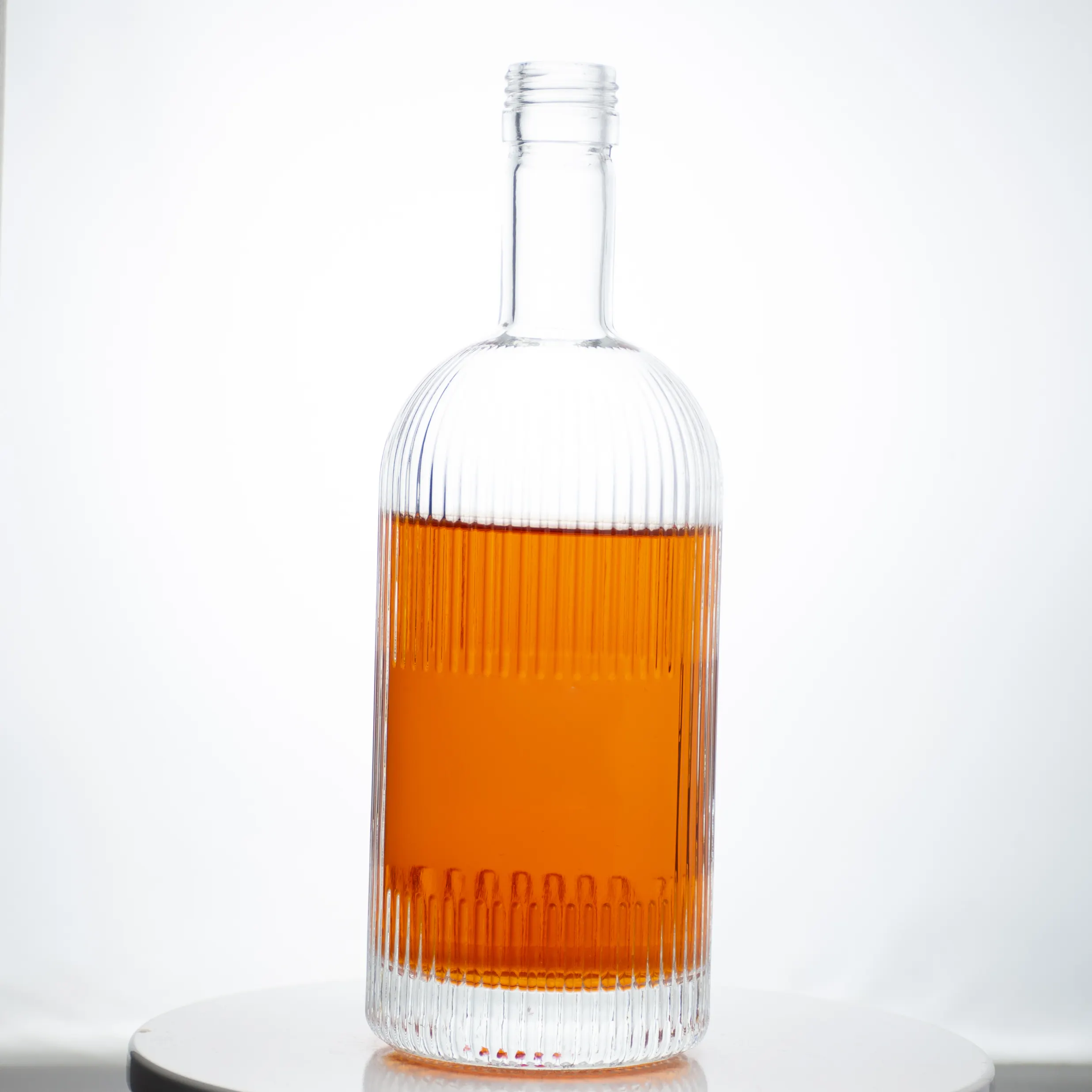 Garrafa de vidro personalizada para vodca, óleo de oliva, uísque, rum, gin, tequila, licor, álcool, bebidas espirituosas, garrafa vazia à prova d'água