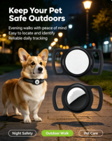 Maßgefertigtes Luxuriöses Umweltfreundliches Langlebiges Wasserdichtes Hunde-Air-Tag-Halsband mit GPS Smart QR-Code Druck Haustier-ID-Tag - Großhandel Silikon