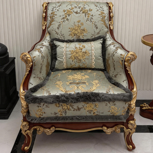 Sillón Clásico Francés Bergere con Flecos, Borlas y Tapicería Floral, Tallado y Dorado, <span class=keywords><strong>para</strong></span> Salón, Sala de Lectura o Boudoir - Product Image 2