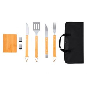 Juego de 7 Utensilios para Barbacoa de Acero Inoxidable al por Mayor, Diseño Minimalista, Resistentes al Calor y Duraderos para Barbacoa y Camping al Aire Libre - Product Image 1