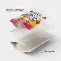Bolsa de Alimentos MDOPE PE 100% Reciclable OEM, Ecológica, Resistente a la Humedad, con Base, Impresión Digital, Bolsa de Empaque Sostenible