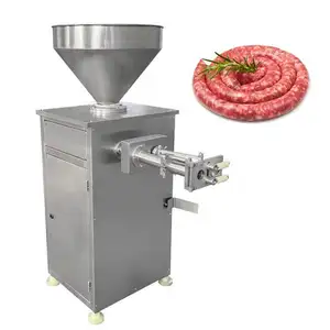 Remplisseur de saucisse en plastique hydraulique d'occasion bon marché/broyeur et farce/machine à lavement électrique de remplissage de saucisse à vendre