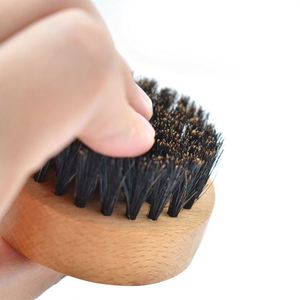 Cepillo Redondo de Madera con Cerdas de Jabalí para Barba, para Afeitar y Limpiar, Venta al por Mayor - Product Image 3